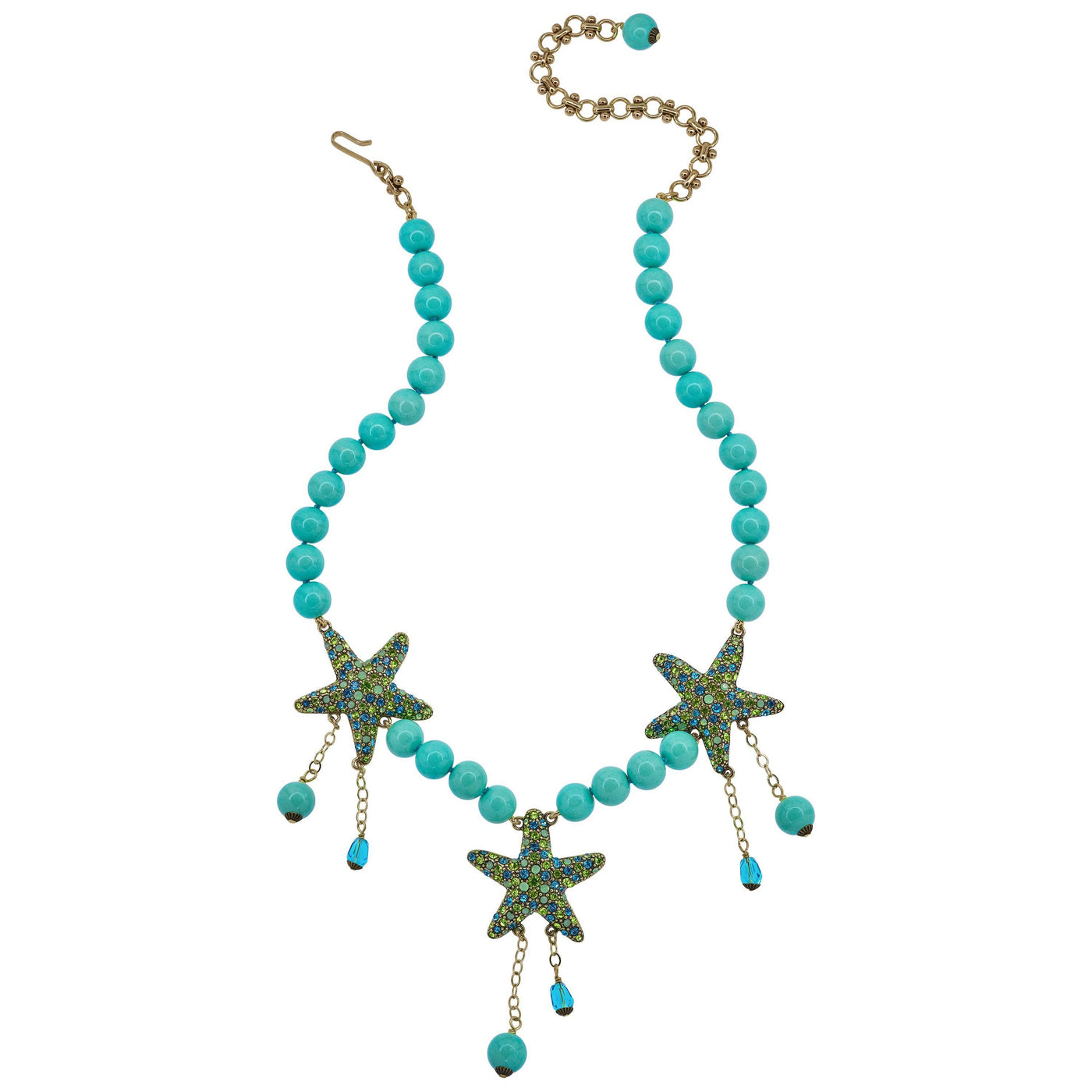 HEIDI DAUS®"Sparkling Starfish" Beaded Crystal Starfish Necklace