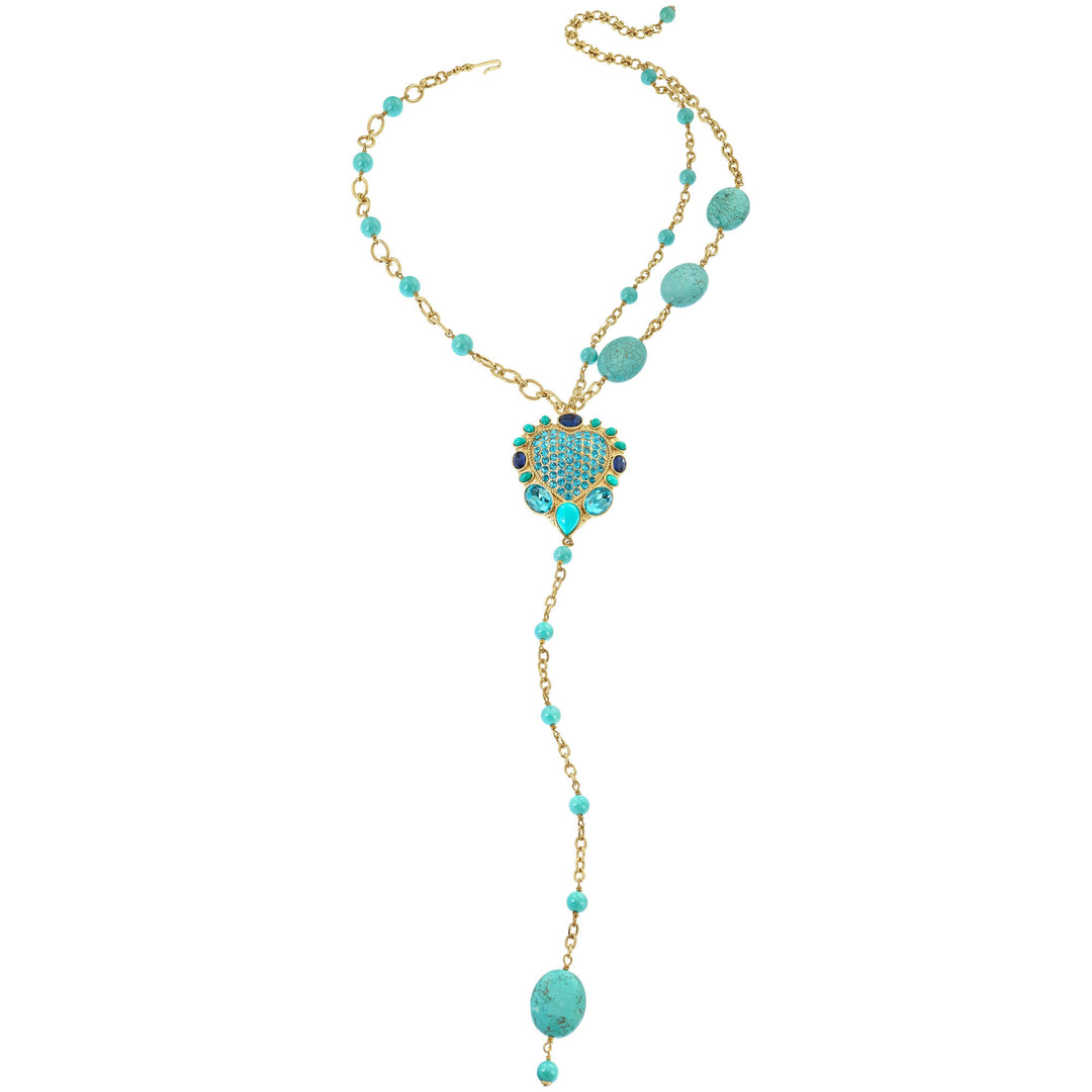 Heidi Daus®"Santa Fe" Beaded Crystal Heart Necklace HEIDI DAUS®