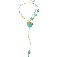 Heidi Daus®"Santa Fe" Beaded Crystal Heart Necklace HEIDI DAUS®