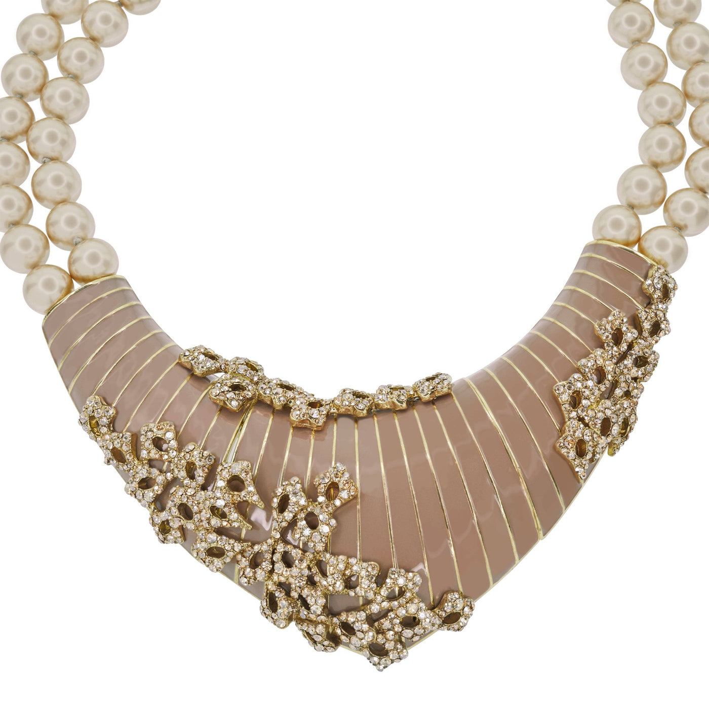 HEIDI DAUS®"Beautiful Banding" Crystal & Enamel Beaded Necklace