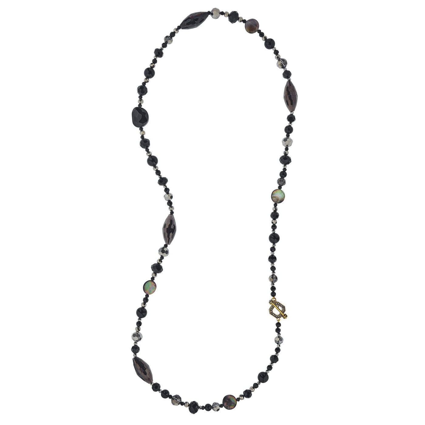 HEIDI DAUS®"Gal's Just Want To Have Fun" Beaded Crystal Toggle Necklace