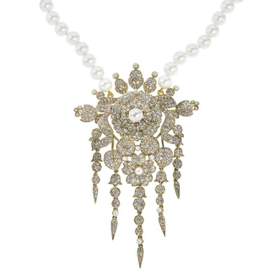 HEIDI DAUS®"Royal Suite" Beaded Crystal Floral Necklace