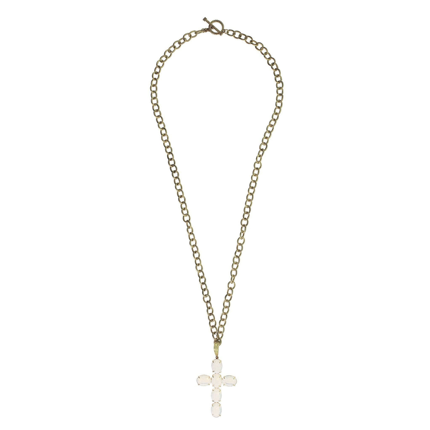 HEIDI DAUS®"Heavenly Rocks" Crystal Cross Enhancer Necklace