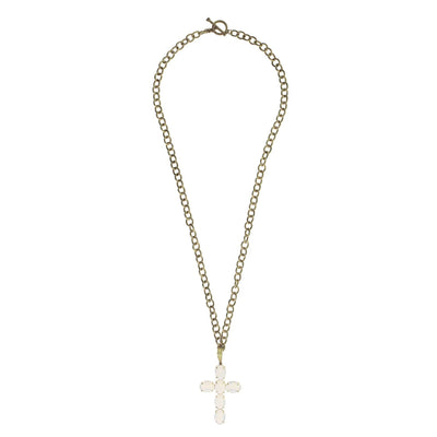 HEIDI DAUS®"Heavenly Rocks" Crystal Cross Enhancer Necklace