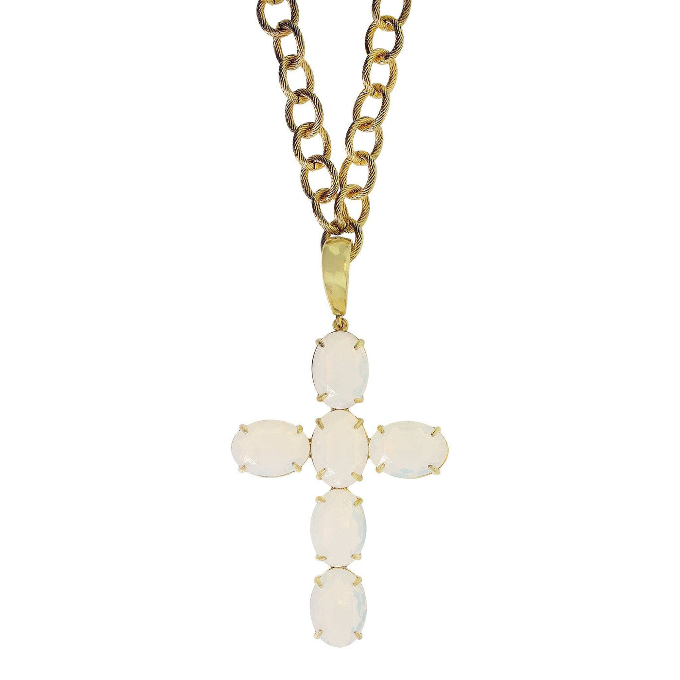 HEIDI DAUS®"Heavenly Rocks" Crystal Cross Enhancer Necklace