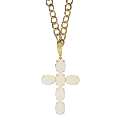 HEIDI DAUS®"Heavenly Rocks" Crystal Cross Enhancer Necklace