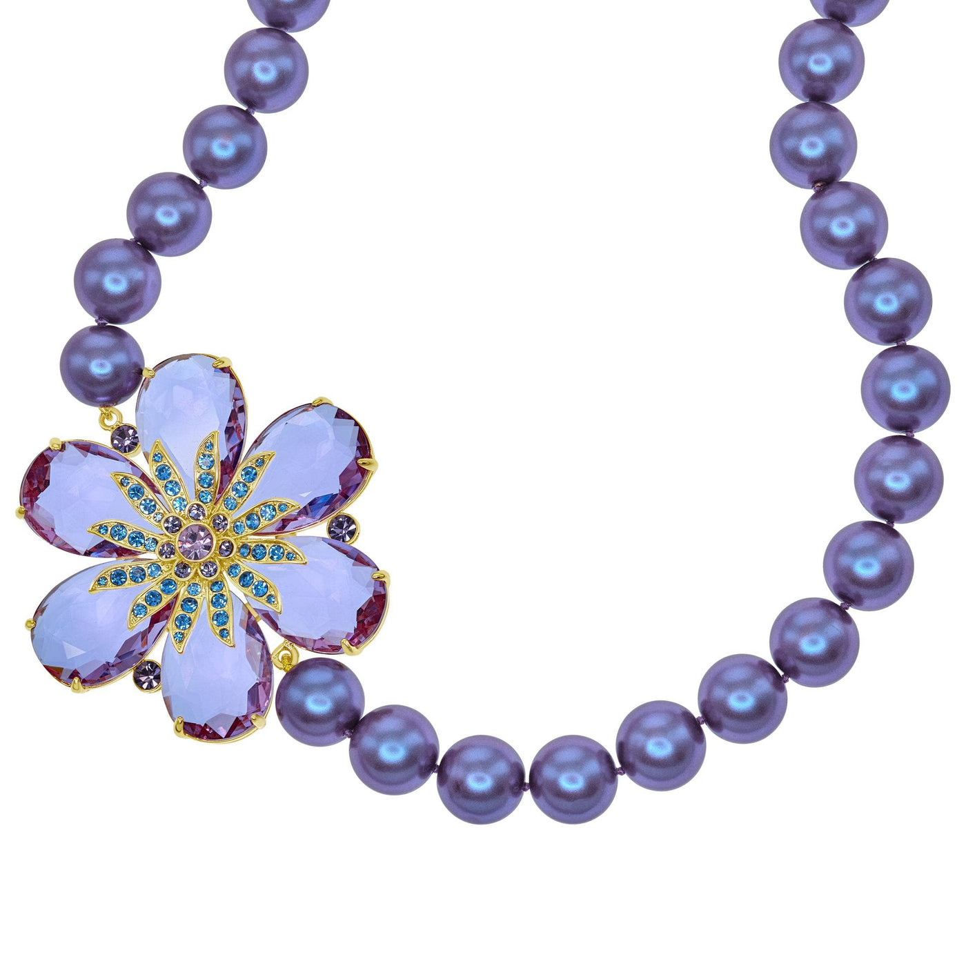 HEIDI DAUS®"La Dolce Vita" Beaded Crystal Floral Necklace