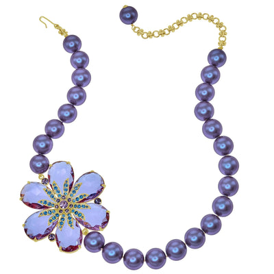 HEIDI DAUS®"La Dolce Vita" Beaded Crystal Floral Necklace