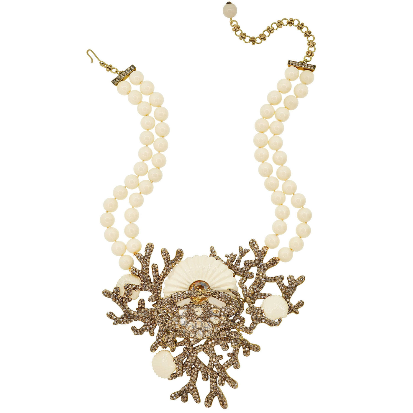 HEIDI DAUS® "Chesapeake Beauty"  Beaded Crystal  & Enamel Crab Necklace