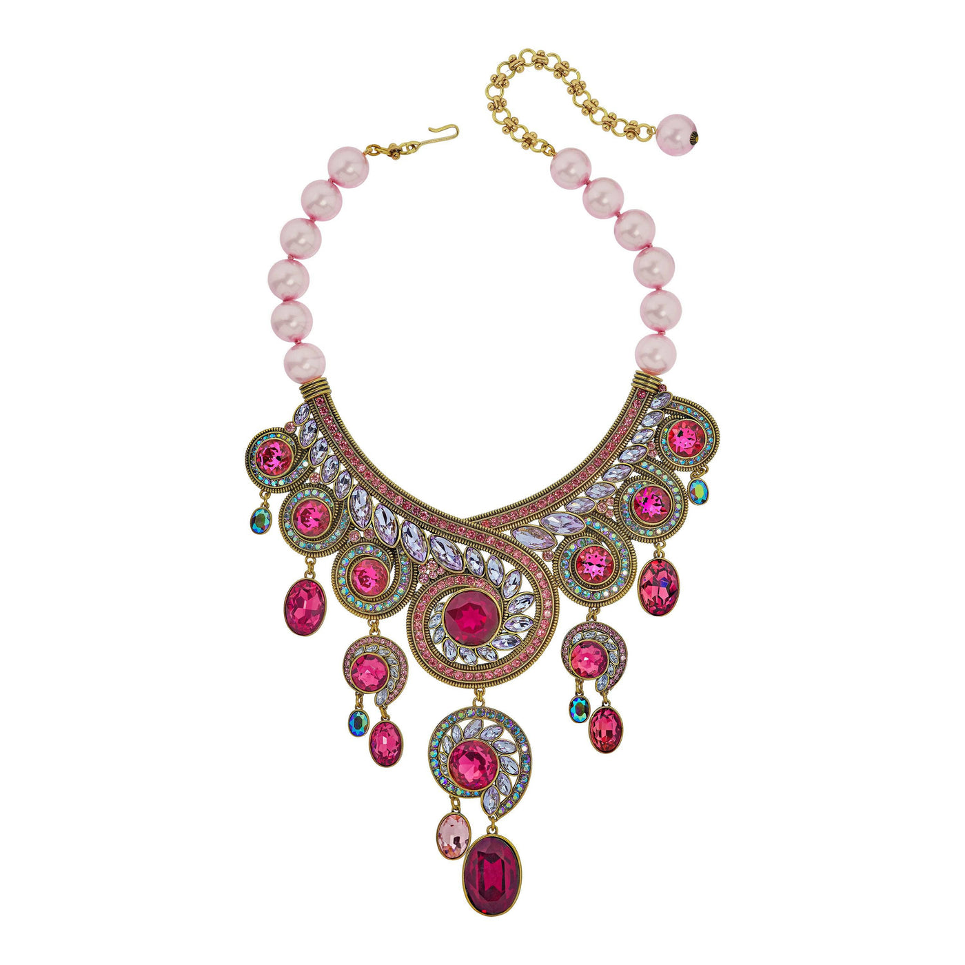 HEIDI DAUS®"Swirl Happy" Beaded Crystal Statement Necklace HEIDI DAUS®