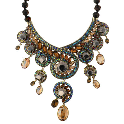 HEIDI DAUS®"Swirl Happy" Art Deco Statement Necklace