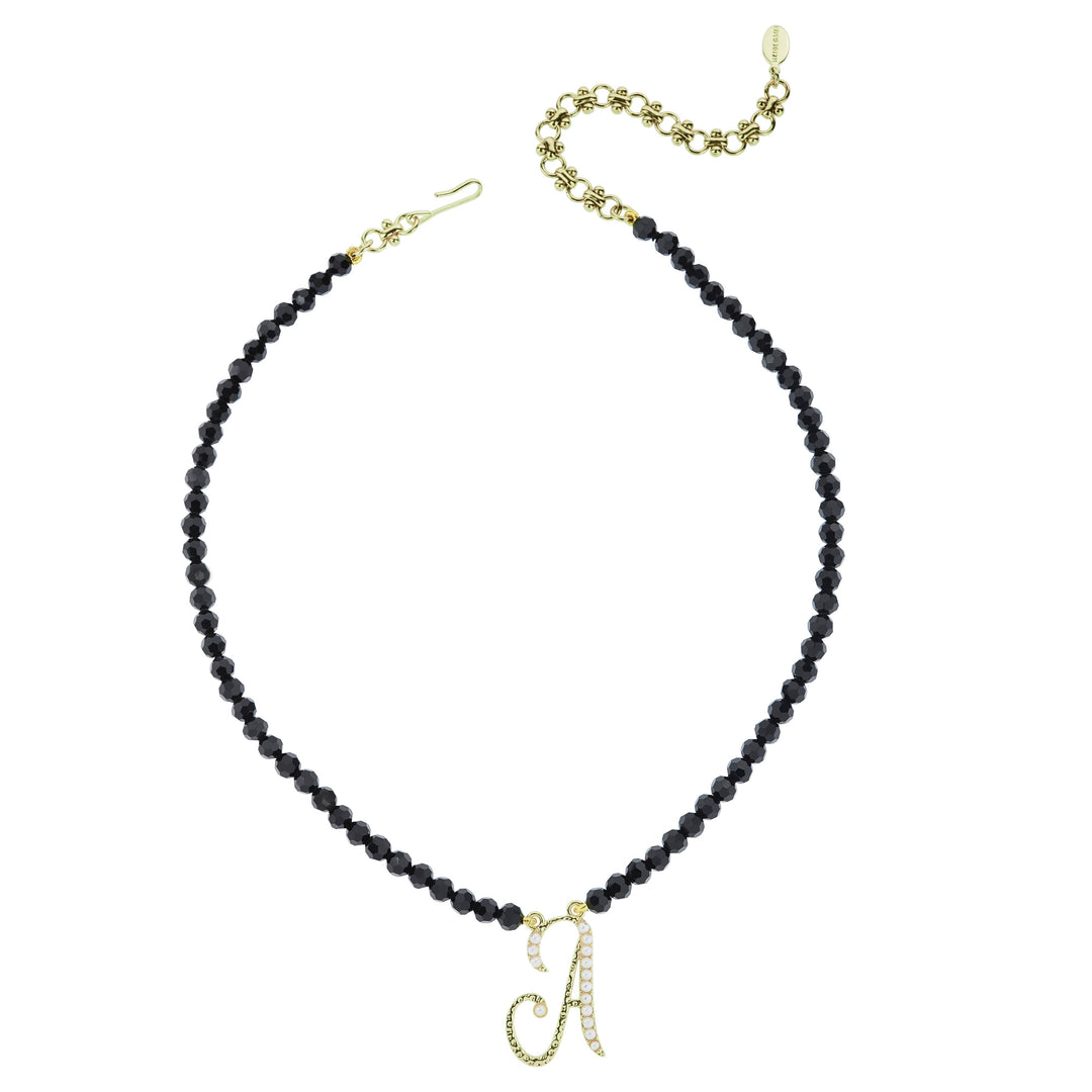 Heidi Daus®"The A to Z Sparkle" Beaded Initial Letter Necklace HEIDI DAUS®