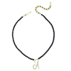 Heidi Daus®"The A to Z Sparkle" Beaded Initial Letter Necklace HEIDI DAUS®