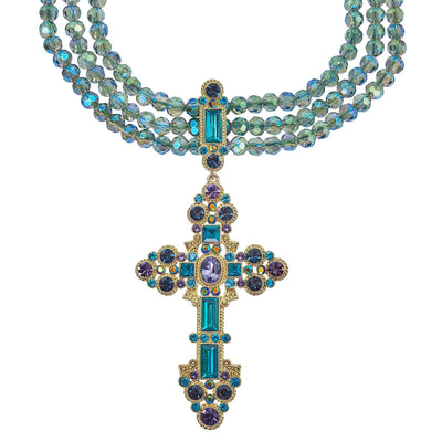 Heidi Daus®"Cross My Heart" Beaded Crystal Cross Necklace