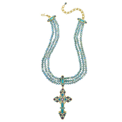 Heidi Daus®"Cross My Heart" Beaded Crystal Cross Necklace