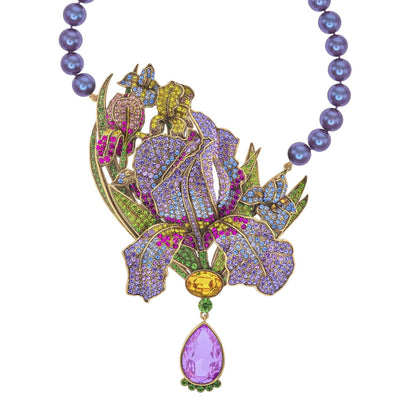 HEIDI DAUS®"Early Bloomer" Beaded Crystal Flower Necklace
