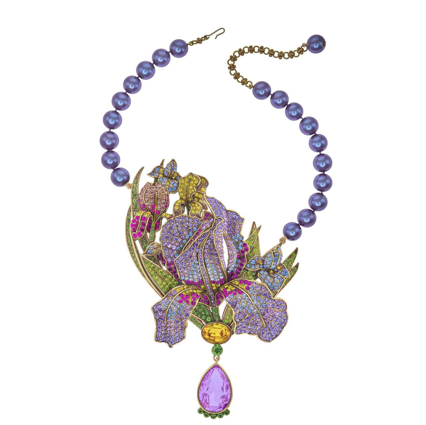 HEIDI DAUS®"Early Bloomer" Beaded Crystal Flower Necklace
