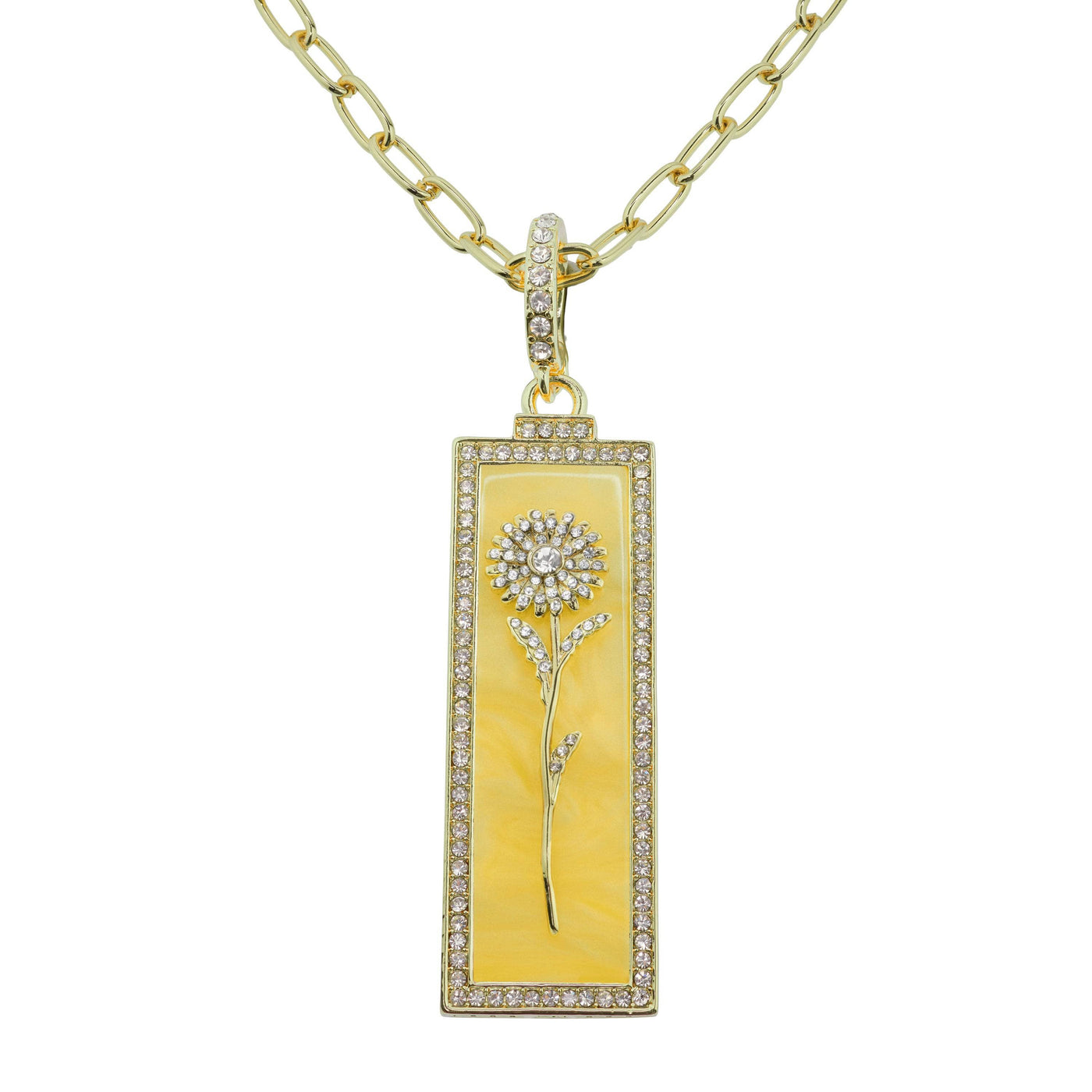 Heidi Daus®"Flower Of The Moment" Crystal & Enamel Chain Enhancer Floral Necklace