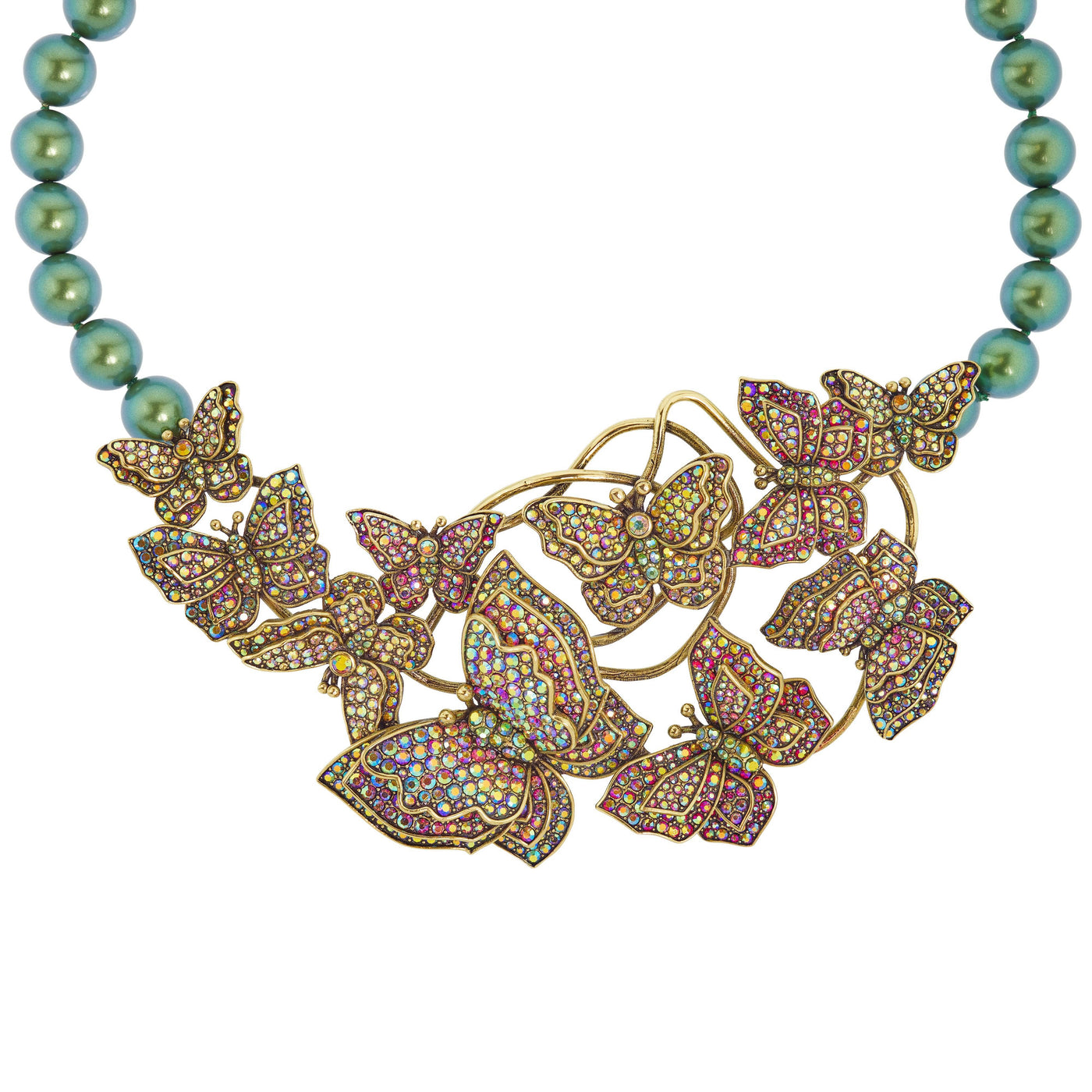 HEIDI DAUS® "Butterfly Ballet" Beaded Crystal Butterfly Necklace