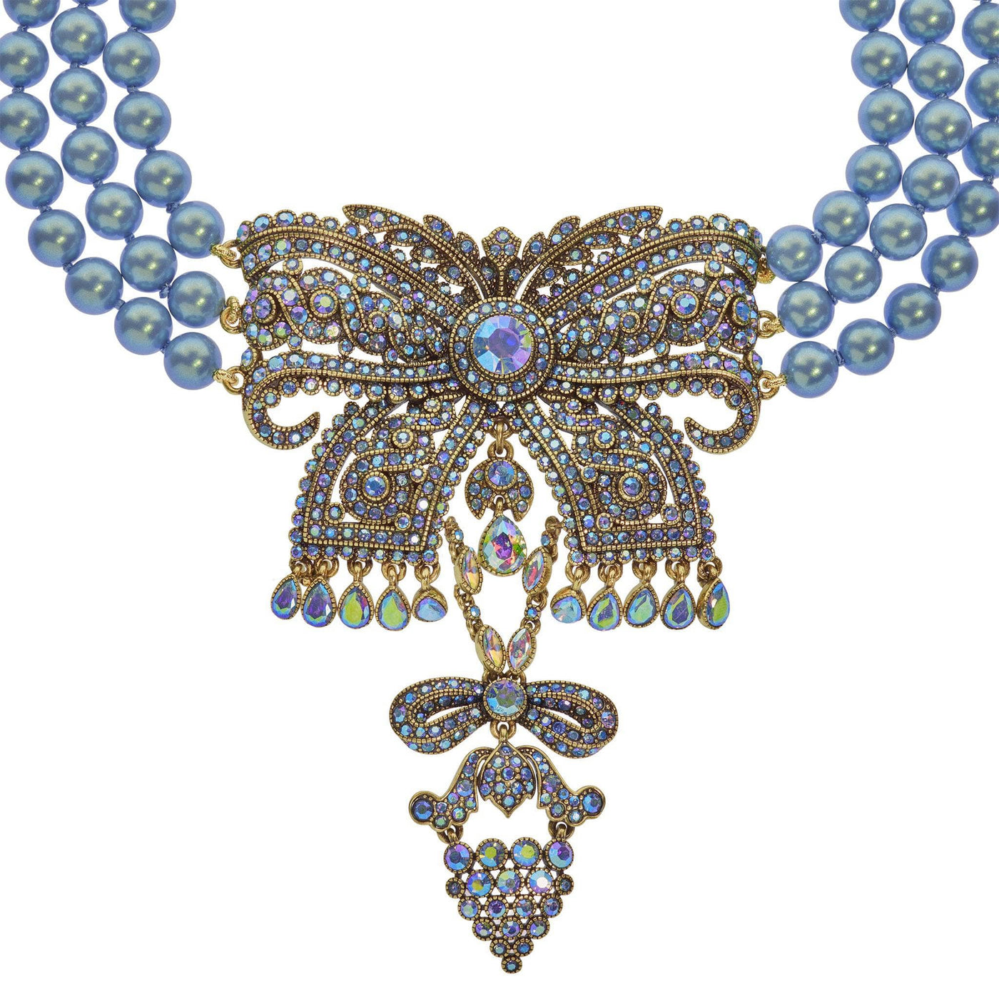 HEIDI DAUS®"Femme Fabulous" Beaded Crystal Bow Necklace