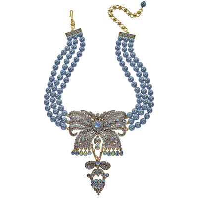 HEIDI DAUS®"Femme Fabulous" Beaded Crystal Bow Necklace
