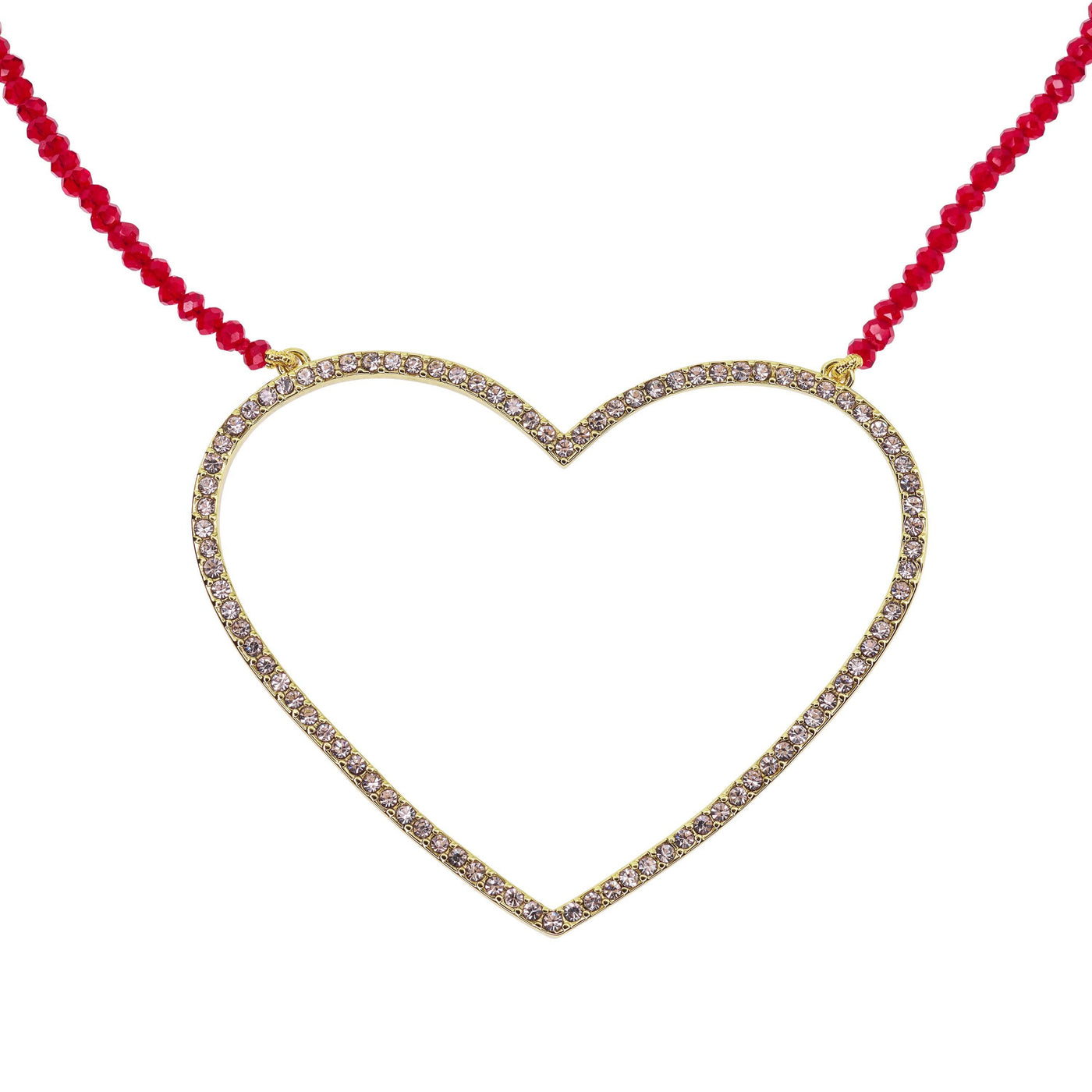 Heidi Daus®"Delicate Delight" Beaded Crystal Heart Necklace