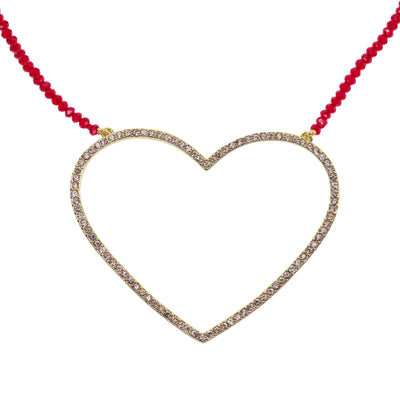 Heidi Daus®"Delicate Delight" Beaded Crystal Heart Necklace
