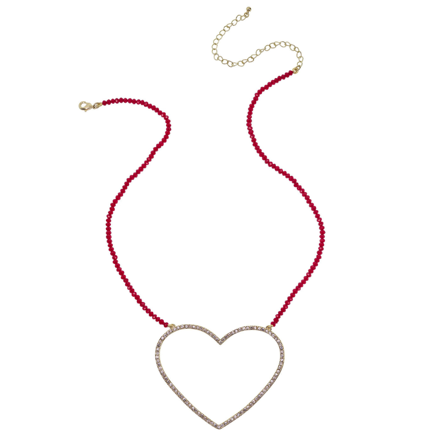 Heidi Daus®"Delicate Delight" Beaded Crystal Heart Necklace