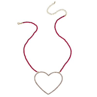 Heidi Daus®"Delicate Delight" Beaded Crystal Heart Necklace