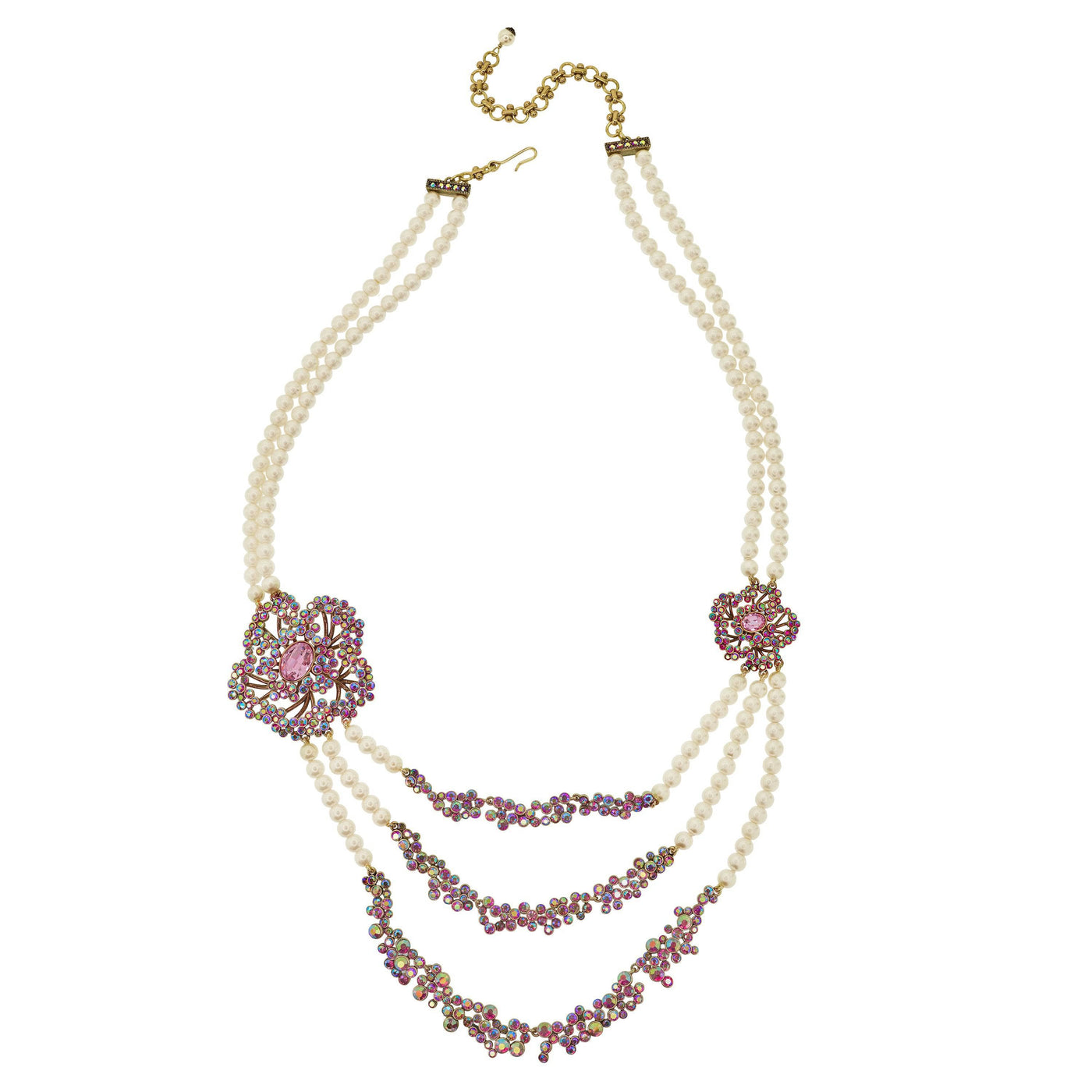 HEIDI DAUS®"The Floral Affair" Beaded Crystal Floral Necklace