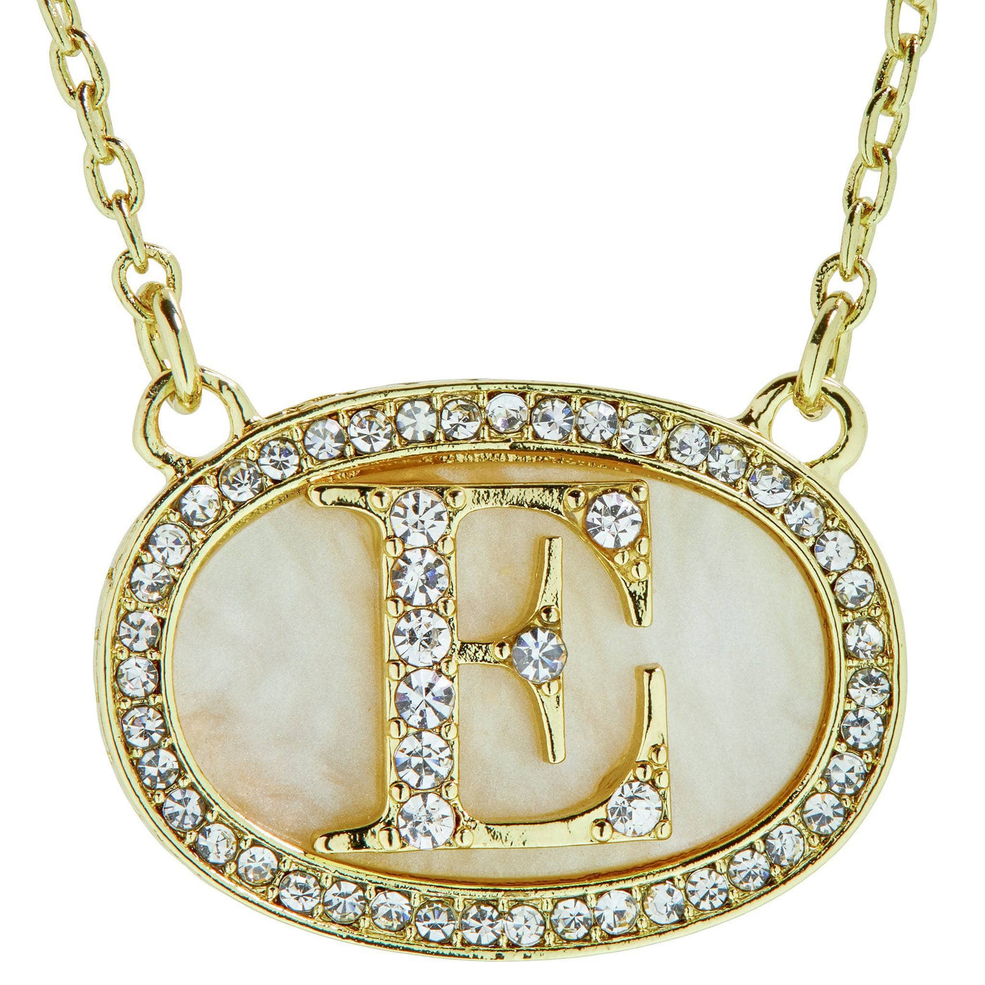 HEIDI DAUS® "Personal Touch" Chain MOP Faux Crystal Initial Necklace