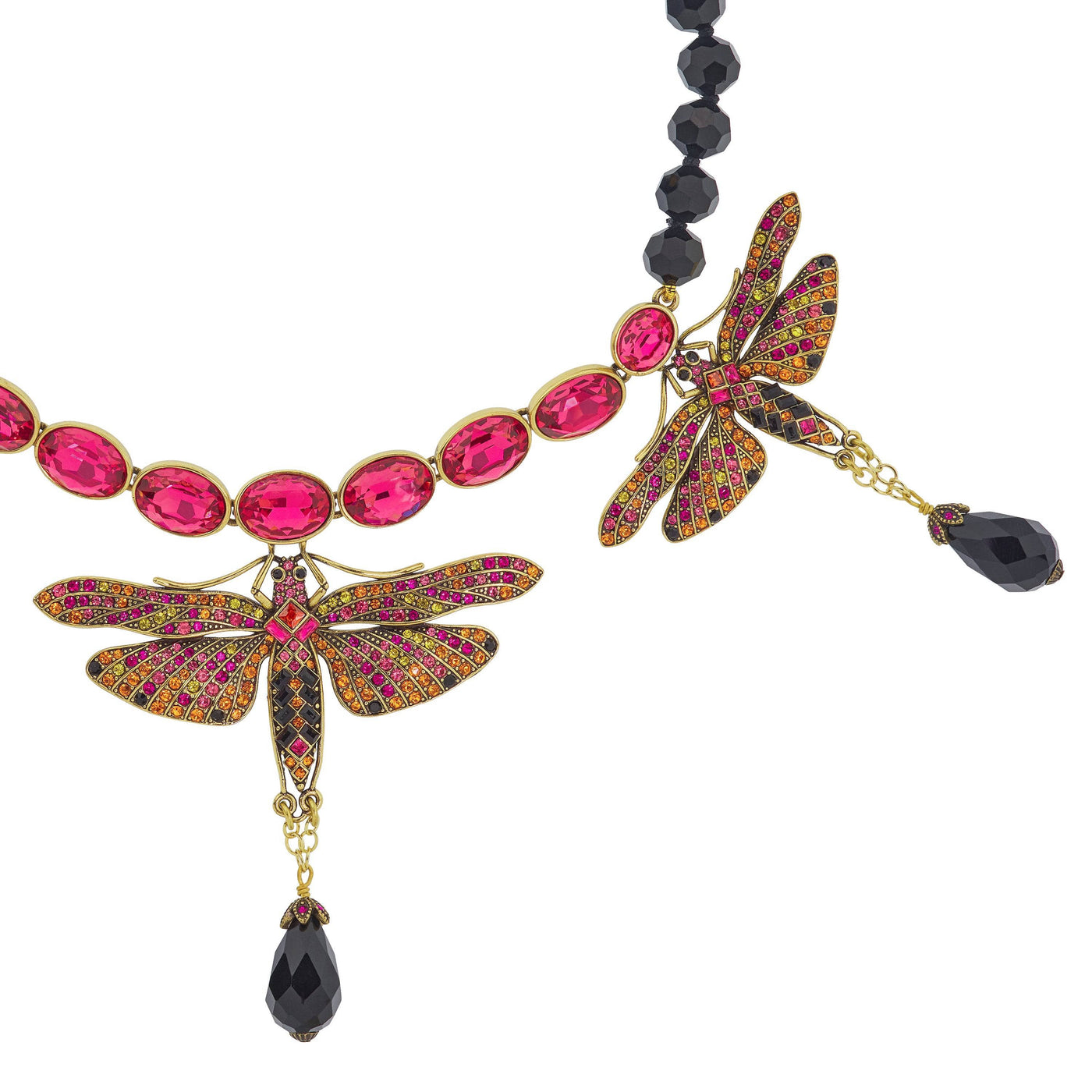 HEIDI DAUS® "Dramatic Demoiselle" Beaded Crystal Dragonfly  Necklace