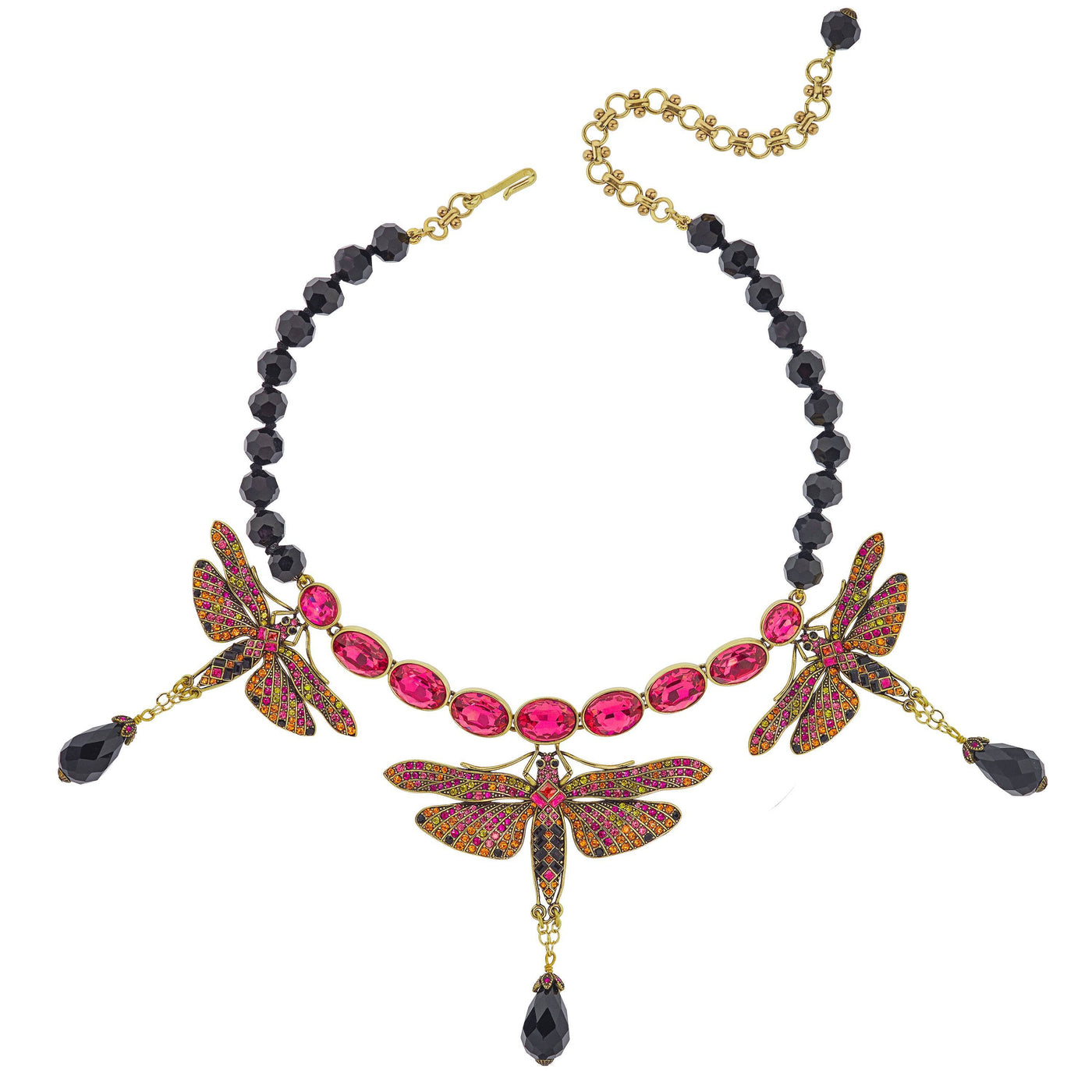 HEIDI DAUS® "Dramatic Demoiselle" Beaded Crystal Dragonfly  Necklace