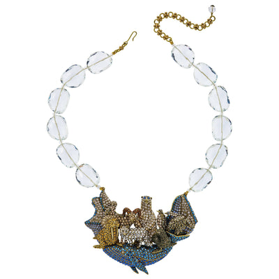 HEIDI DAUS®"Arctic Allure" Beaded Crystal North Pole Sparklescape Necklace
