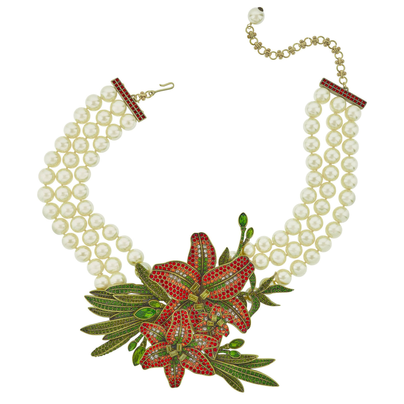 Heidi Daus® "Amaryllis" Beaded Crystal Floral Necklace