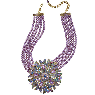 HEIDI DAUS®"Living" Beaded Crystal Butterfly Necklace