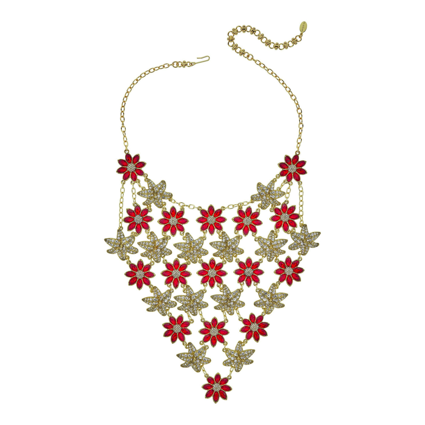 HEIDI DAUS® "A-Mazing Venice" Crystal & Chain Floral Necklace