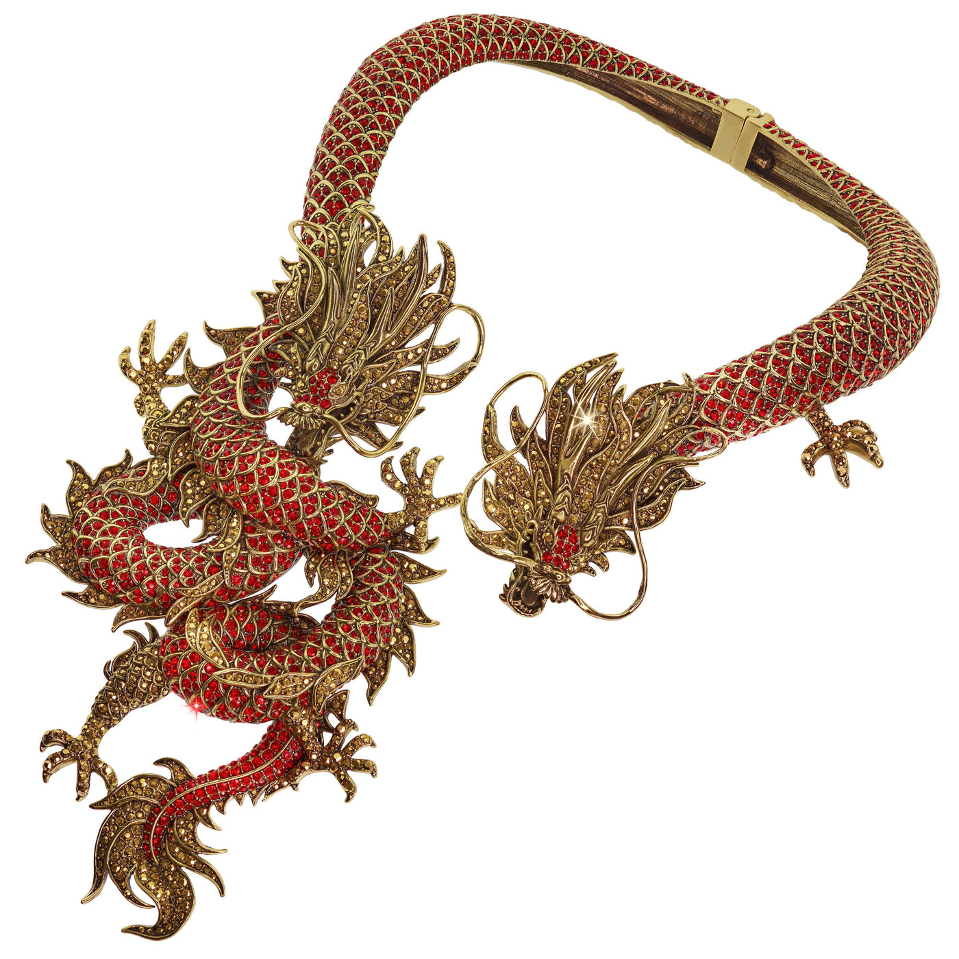 Heidi Daus®"Empress of the Flame" Crystal Dragon Collar Necklace