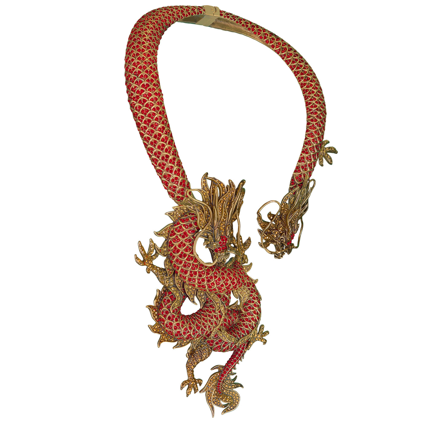 Heidi Daus®"Empress of the Flame" Crystal Dragon Collar Necklace