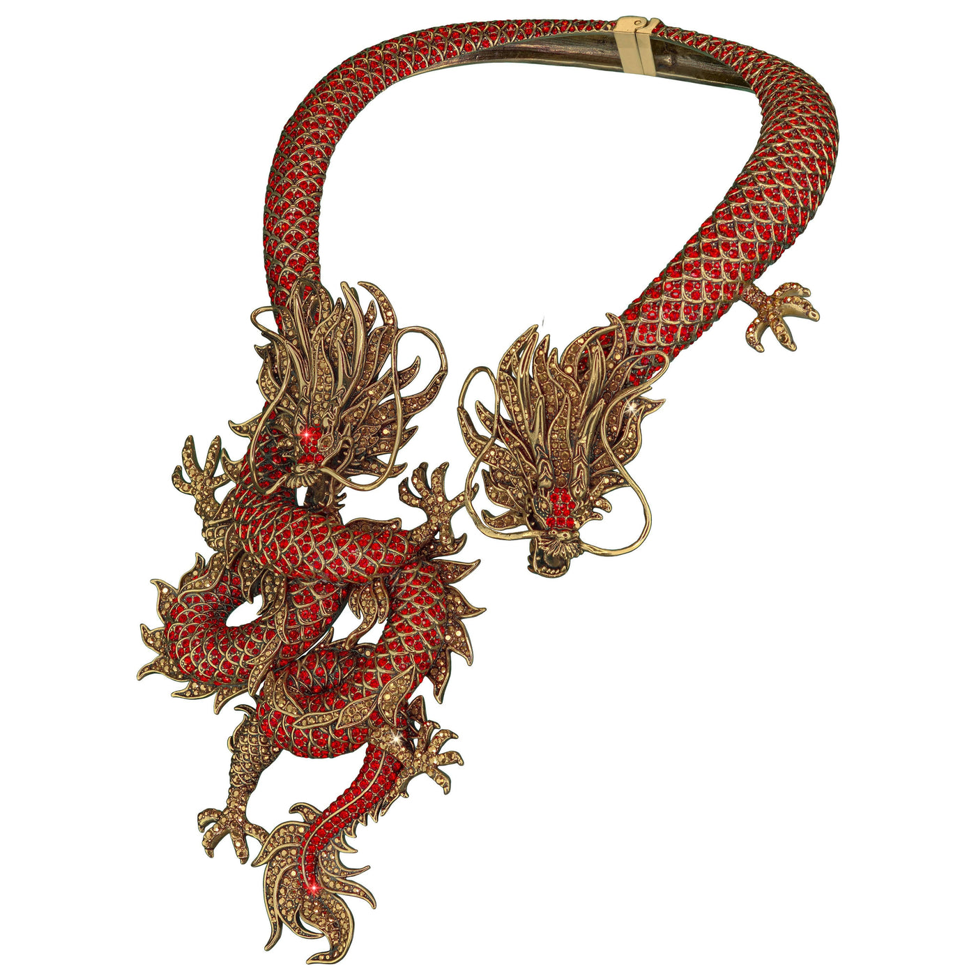 Heidi Daus®"Empress of the Flame" Crystal Dragon Collar Necklace