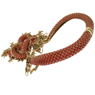 Heidi Daus®"Empress of the Flame" Crystal Dragon Collar Necklace