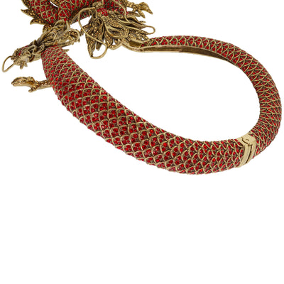 Heidi Daus®"Empress of the Flame" Crystal Dragon Collar Necklace