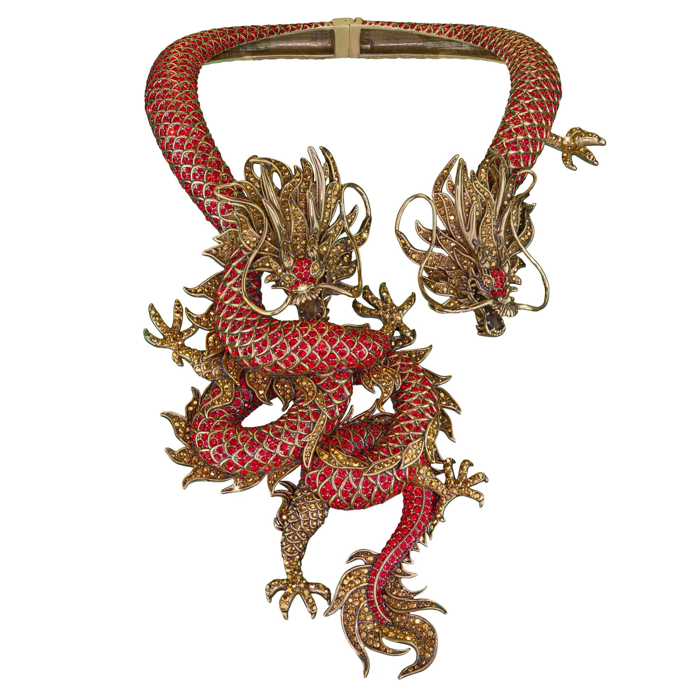 Heidi Daus®"Empress of the Flame" Crystal Dragon Collar Necklace