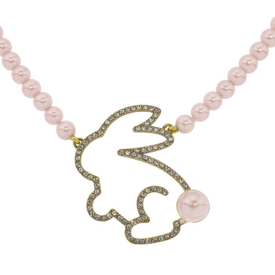 HEIDI DAUS® "Sunny Bunny" Beaded Crystal Bunny Necklace