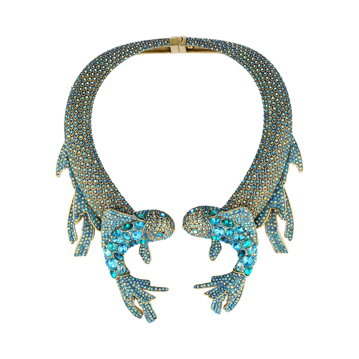 Koi Dynasty Crystal Koi Fish Statement Collar Necklace | HEIDI DAUS®