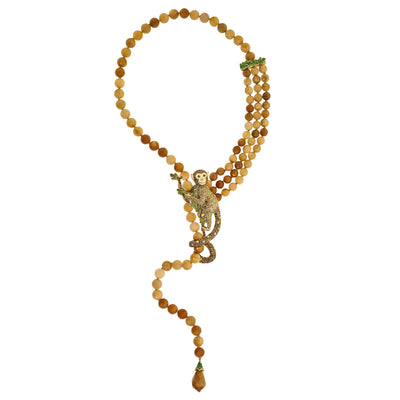 Heidi Daus®"Monkey Mischief" Beaded Crystal & Enamel Monkey Necklace