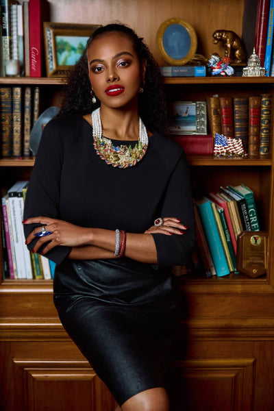 HEIDI DAUS®"Live Free & Sparkle" Beaded Crystal  Sparklescape Necklace