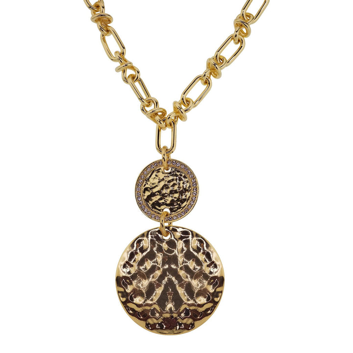 Heidi Daus®"Forever Fabulous" Crystal &amp; Chain Disc Drop Necklace HEIDI DAUS®