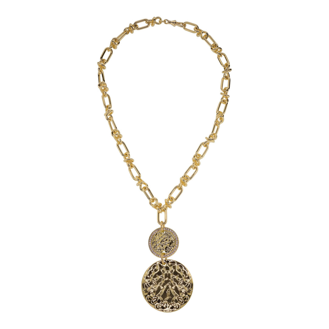 Heidi Daus®"Forever Fabulous" Crystal & Chain Disc Drop Necklace HEIDI DAUS®