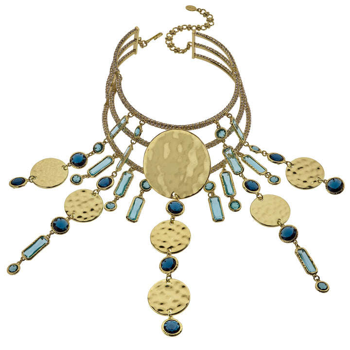 HEIDI DAUS®"Athena" Crystal Disc Statement Collar Necklace HEIDI DAUS®
